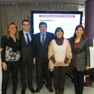 Nuria Mora, Esteve Berga (P.Manager Cardotek), Juan Herrera, Guadalupe Mir y Marta Len